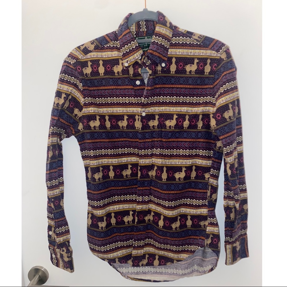 gitman brothers vintage mens small alpacas button down 🦙 🦙EUC